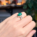 Ravenstone Crystals Malachite Ring "Isla" - Size 5.5
