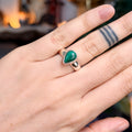 Ravenstone Crystals Malachite Ring "Yvonne" - Size 5.5