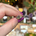 Ravenstone Crystals Moldavite | Garnet Ring "Luna" - Size 9.5