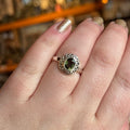 Ravenstone Crystals Moldavite Ring "Margaret" - Size 8