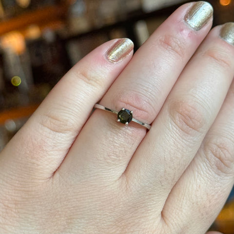 Ravenstone Crystals Moldavite Ring "Ramona" - Size 9