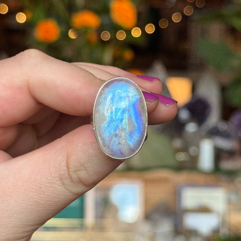 Ravenstone Crystals Moonstone Ring "Alexis" - Size 7.5
