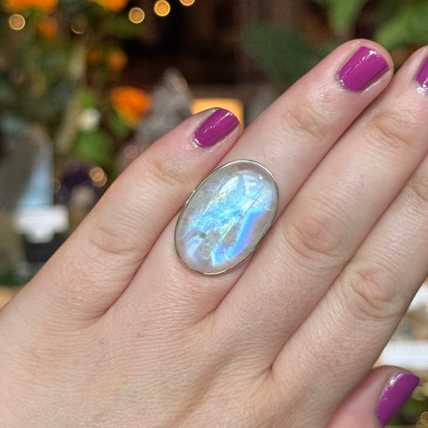 Ravenstone Crystals Moonstone Ring "Alexis" - Size 7.5