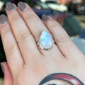 Ravenstone Crystals Moonstone Ring "Elise" - Size 8