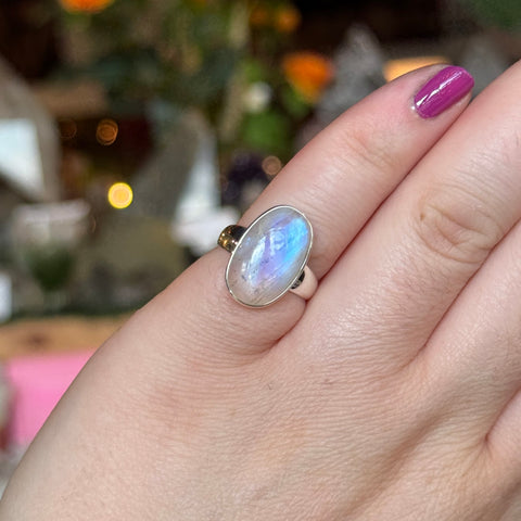 Ravenstone Crystals Moonstone Ring "Hannah" - Size 5