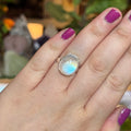 Ravenstone Crystals Moonstone Ring "Isaac" - Size 9