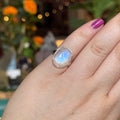 Ravenstone Crystals Moonstone Ring "Jamie" - Size 5.5