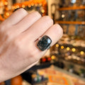 Ravenstone Crystals Moss Agate Ring "Allie" - Size 8
