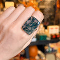 Ravenstone Crystals Moss Agate Ring "Eli" - Size 8