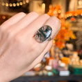 Ravenstone Crystals Moss Agate Ring "Hailey" - Size 8