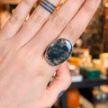 Ravenstone Crystals Moss Agate Ring "Irene" - Size 8