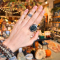 Ravenstone Crystals Moss Agate Ring "Irene" - Size 8