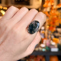 Ravenstone Crystals Moss Agate Ring "Kennedy" - Size 8