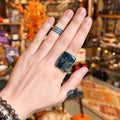 Ravenstone Crystals Moss Agate Ring "Luna" - Size 9.5