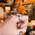 Ravenstone Crystals Moss Agate Ring "Vanessa" - Size 10