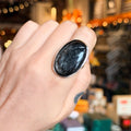 Ravenstone Crystals Obsidian Ring "Alicia" - Size 9