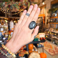 Ravenstone Crystals Obsidian Ring "Alicia" - Size 9