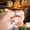 Ravenstone Crystals Obsidian Ring "Alicia" - Size 9