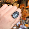 Ravenstone Crystals Obsidian Ring "Hannah" - Size 7