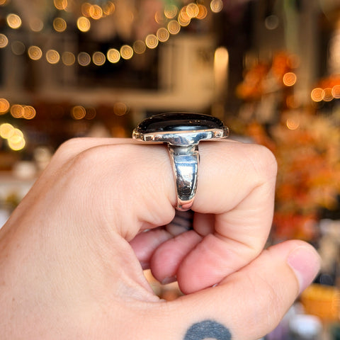Ravenstone Crystals Obsidian Ring "Hannah" - Size 7