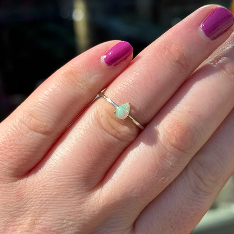 Ravenstone Crystals Opal Ring "Callie" - Size 7