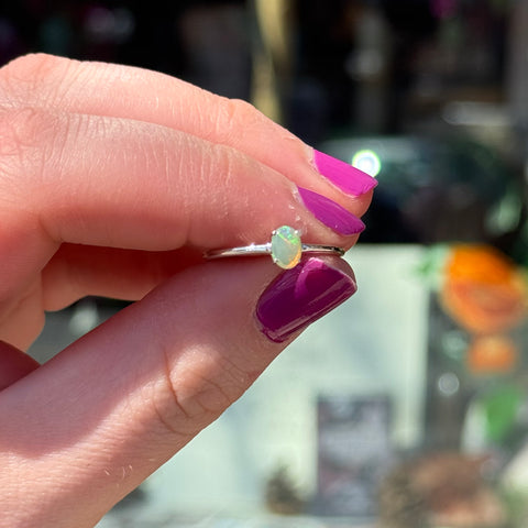 Ravenstone Crystals Opal Ring "Nellie" - Size 8