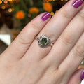 Ravenstone Crystals Ornate Moldavite Ring "Adeline" - Size 10