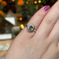 Ravenstone Crystals Ornate Moldavite Ring "Delilah" - Size 6