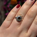 Ravenstone Crystals Ornate Moldavite Ring "Whitney" - Size 10