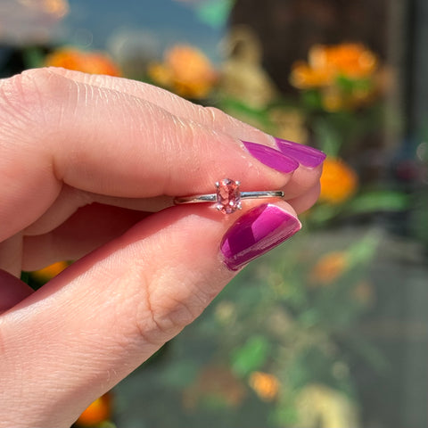 Ravenstone Crystals Pink Tourmaline Ring "Nora" - Size 7