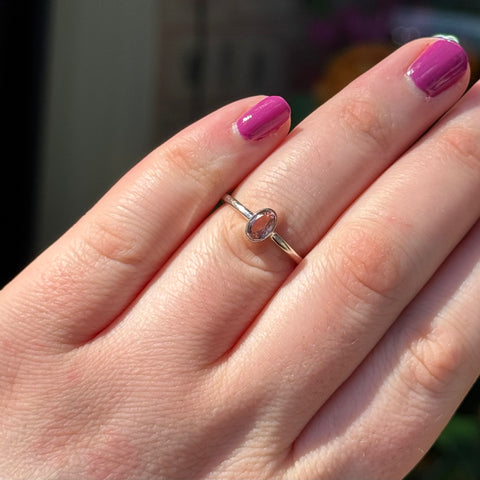 Ravenstone Crystals Pink Tourmaline Ring "Taissa" - Size 7