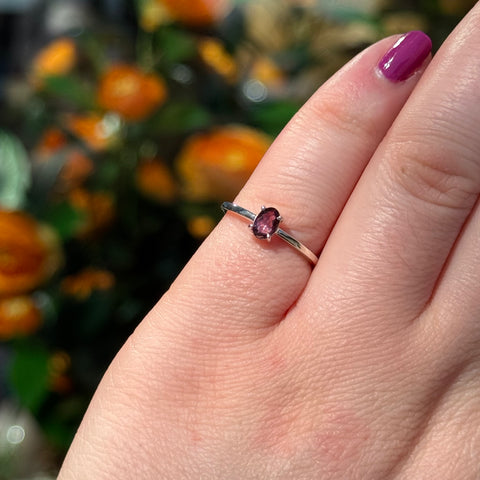 Ravenstone Crystals Pink Tourmaline Ring "Van" - Size 6
