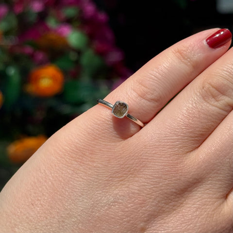 Ravenstone Crystals Raw Moldavite Ring "Josefina" - Size 7