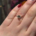 Ravenstone Crystals Raw Moldavite Ring "Reyna" - Size 8