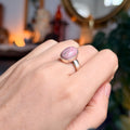 Ravenstone Crystals Rhodochrosite Ring "Jasmine" - Size 6.5