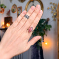 Ravenstone Crystals Rhodochrosite Ring "Ophelia" - Size 6.5
