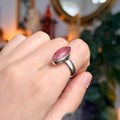Ravenstone Crystals Rhodochrosite Ring "Ophelia" - Size 6.5