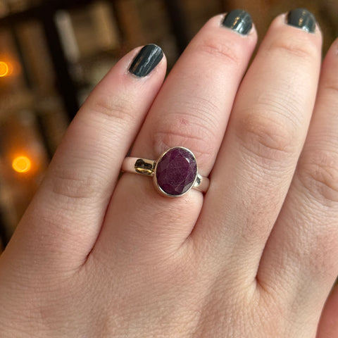 Ravenstone Crystals Ruby Ring "Henry" - Size 9
