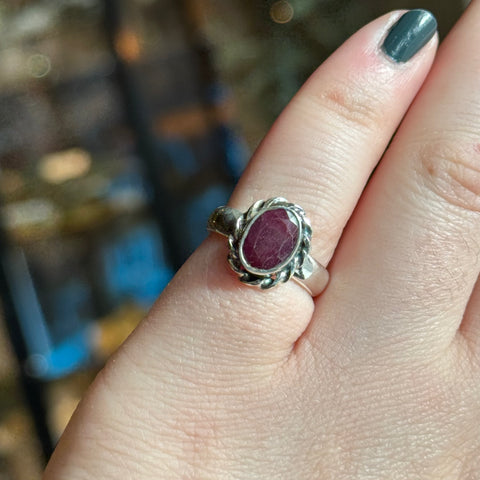 Ravenstone Crystals Ruby Ring "Max" - Size 6