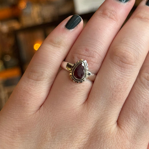 Ravenstone Crystals Ruby Ring "Trish" - Size 9