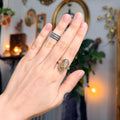 Ravenstone Crystals Rutilated Quartz Ring "Peter" - Size 8.5