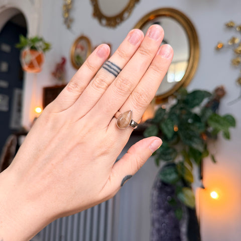 Ravenstone Crystals Rutilated Quartz Ring "Sylvia" - Size 6.5