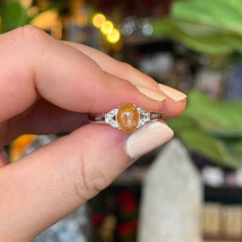 Ravenstone Crystals Rutilated Quartz Ring "Yvonne" - Size 10