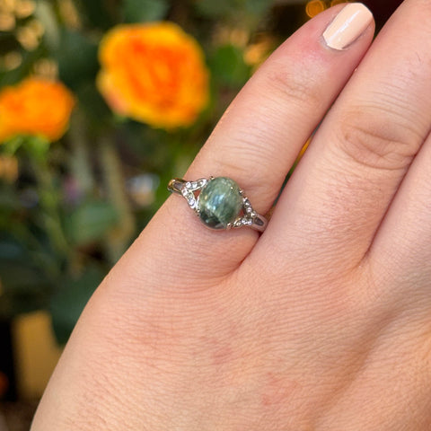 Ravenstone Crystals Seraphinite Ring "Cleo" - Size 7
