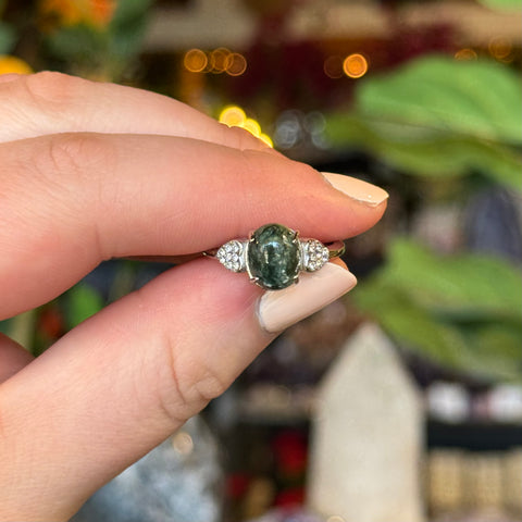 Ravenstone Crystals Seraphinite Ring "Jaylen" - Size 8