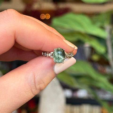 Ravenstone Crystals Seraphinite Ring "Lucia" - Size 8