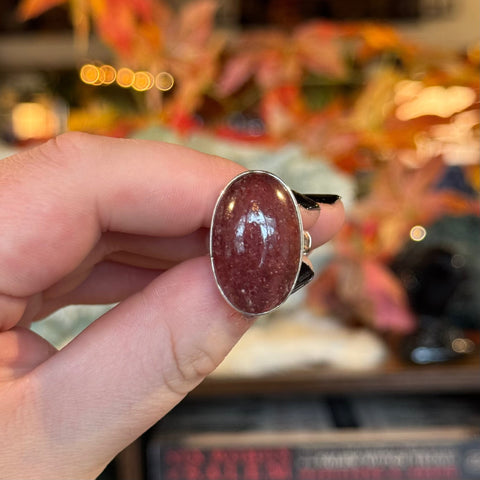 Ravenstone Crystals Strawberry Quartz Ring "Isla" - Adj. Size 7