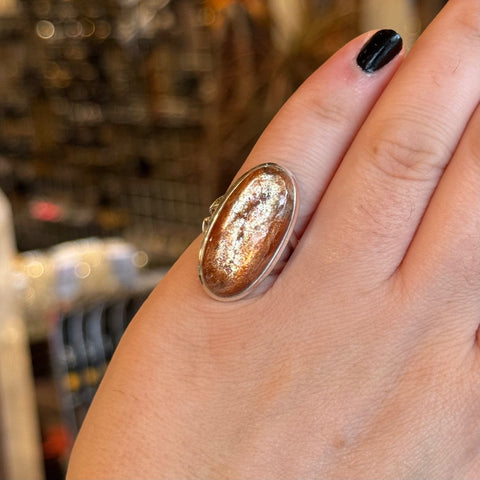 Ravenstone Crystals Sunstone Ring "Ashley" - Size 6