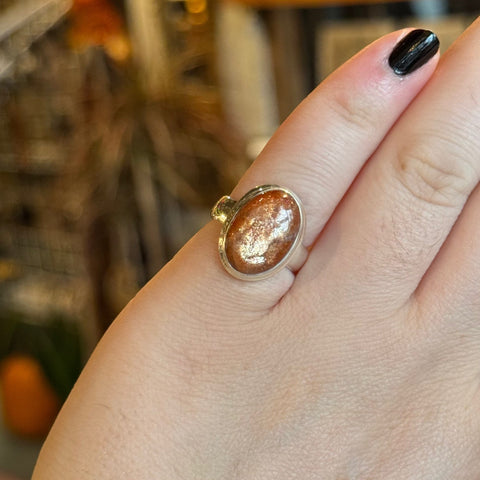 Ravenstone Crystals Sunstone Ring "Lia" - Size 6