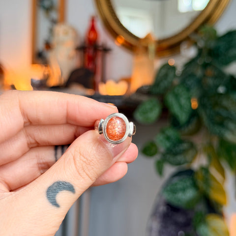 Ravenstone Crystals Sunstone Ring "Zoey" - Size 5.5